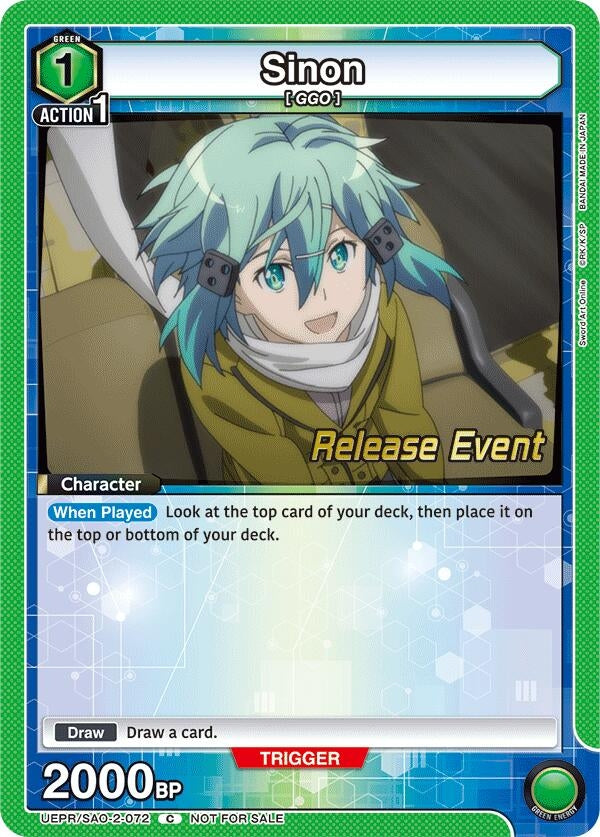 Image for Sinon (072) (UEX06BT_RE) (UEPR/SAO-2-072) - Union Arena
