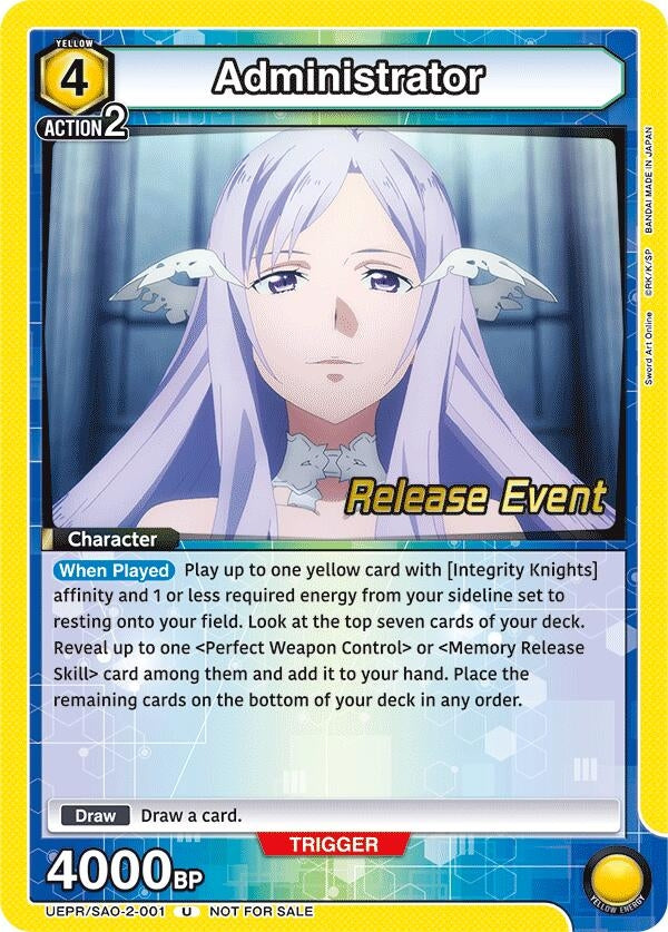 Image for Administrator (UEX06BT_RE) (UEPR/SAO-2-001) - Union Arena