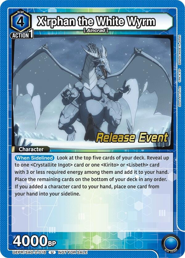 Image for X'rphan the White Wyrm (UEX06BT_RE) (UEPR/SAO-2-018) - Union Arena
