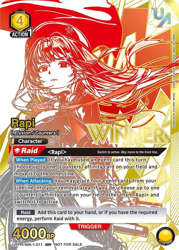 Image for Rapi (011) (Winner) (UEPR) (UEPR/NIK-1-011) - Union Arena