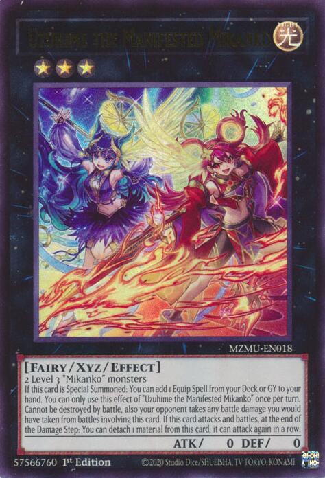 Uzuhime the Manifested Mikanko [MZMU-EN018] Ultra Rare