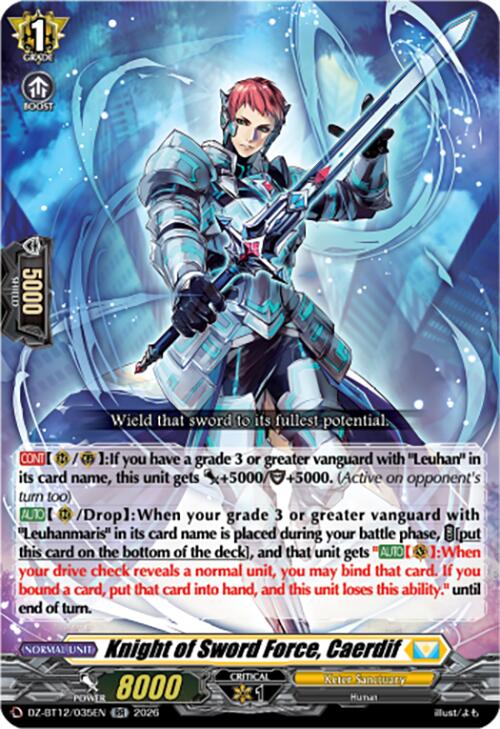 Knight of Sword Force, Caerdif (DZ-BT12/035EN) [Chasm of Lost Souls]