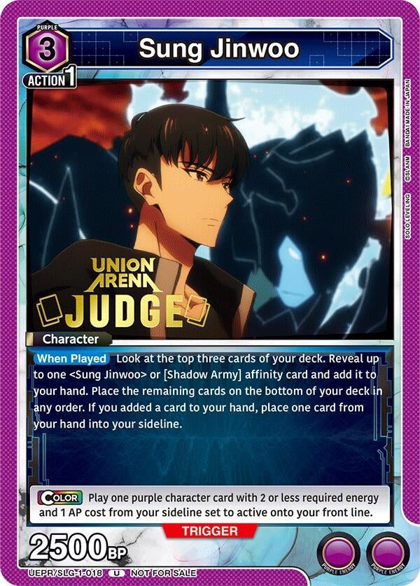 Image for Sung Jinwoo (018) (Judge) (UEPR) (UEPR/SLG-1-018) - Union Arena