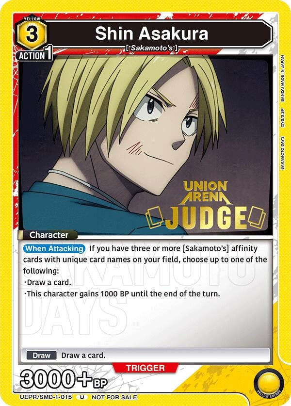 Image for Shin Asakura (015) (Judge) (UEPR) (UEPR/SMD-1-015) - Union Arena