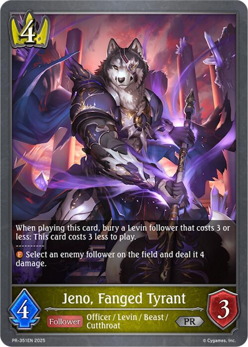 Jeno, Fanged Tyrant (PR-351EN) [Promotional Cards]