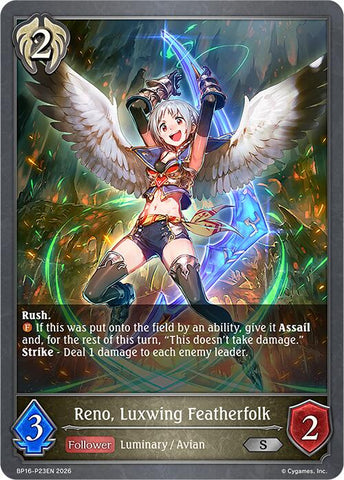 Reno, Luxwing Featherfolk - P23 (Foil) (BP16-P23EN) [New World Genesis]
