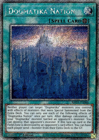 Dogmatika Nation (Platinum Secret Rare) [RA05-EN066] Platinum Secret Rare