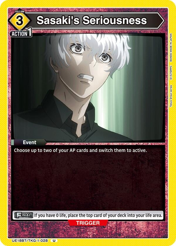Image for Sasaki's Seriousness (UE18BT) (UE18BT/TKG-1-028) - Union Arena