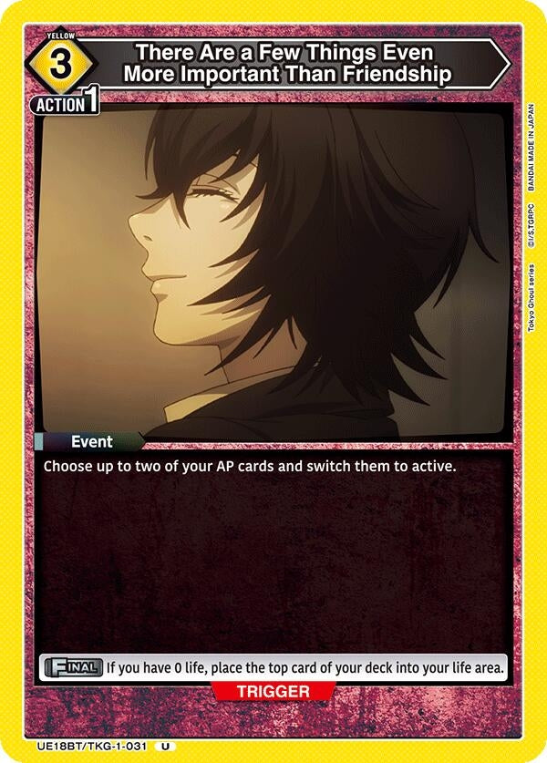 Image for There Are a Few Things Even More Important Than Friendship (UE18BT) (UE18BT/TKG-1-031) - Union Arena