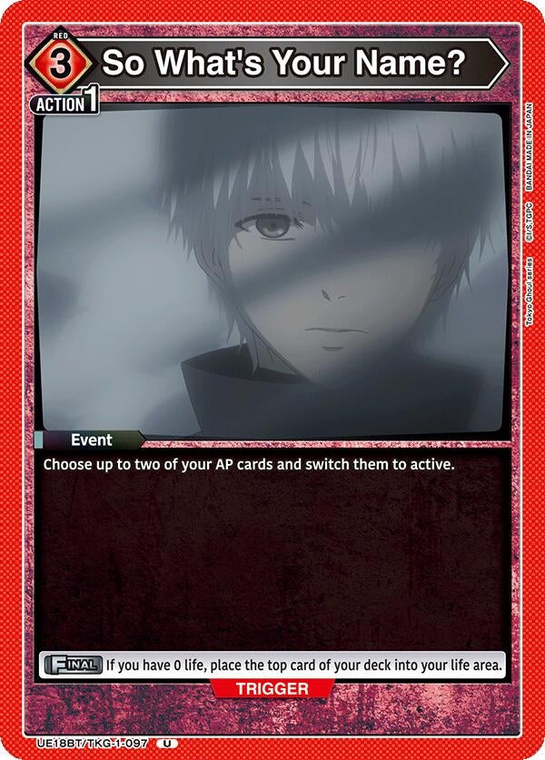 Image for So What's Your Name? (UE18BT) (UE18BT/TKG-1-097) - Union Arena