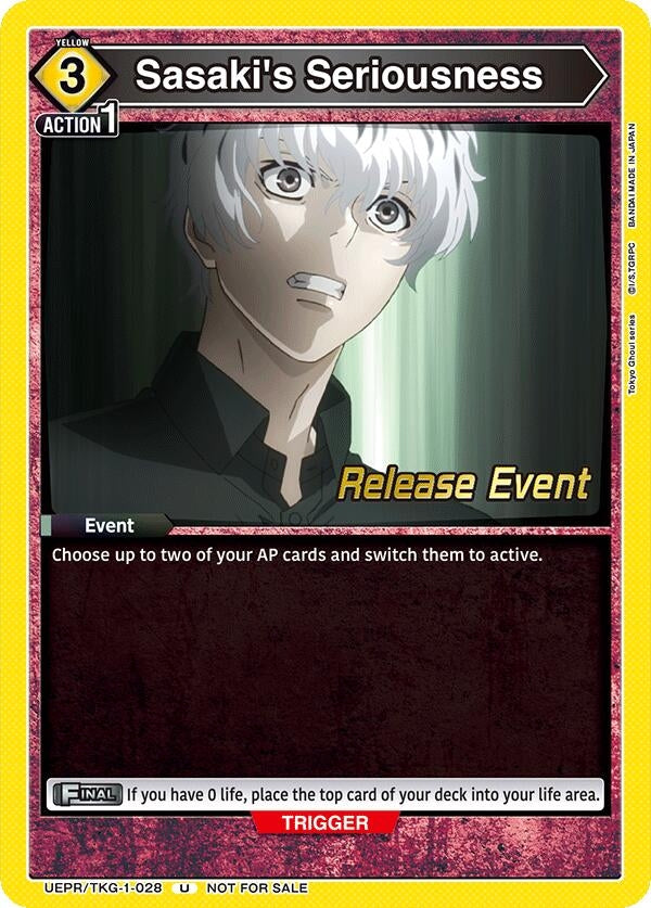 Image for Sasaki's Seriousness (UE18BT_RE) (UEPR/TKG-1-028) - Union Arena