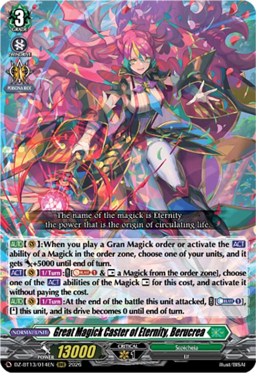 Great Magick Caster of Eternity, Berucrea (DZ-BT13/014EN) [Parallactic Clash]