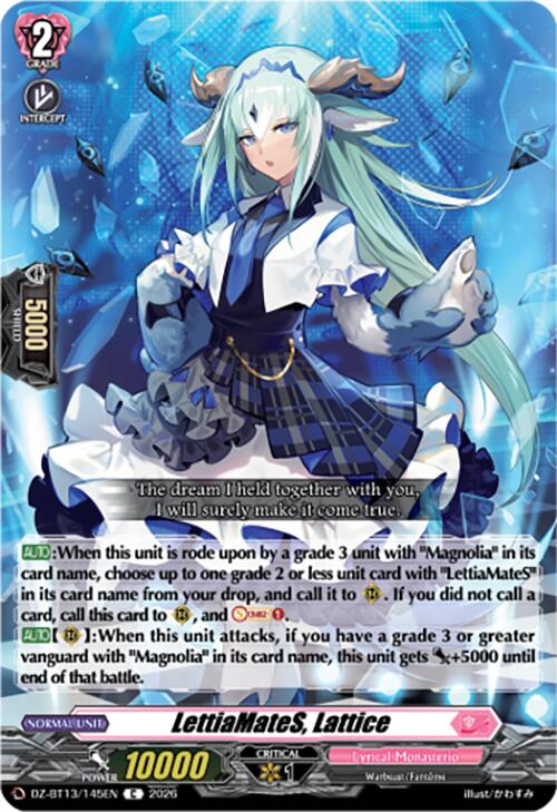 LettiaMateS, Lattice (DZ-BT13/145EN) [Parallactic Clash]