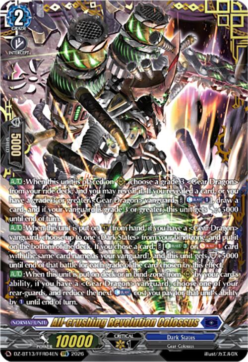 All-crushing Revolution Colossus (DZ-BT13/FFR04EN) [Parallactic Clash]