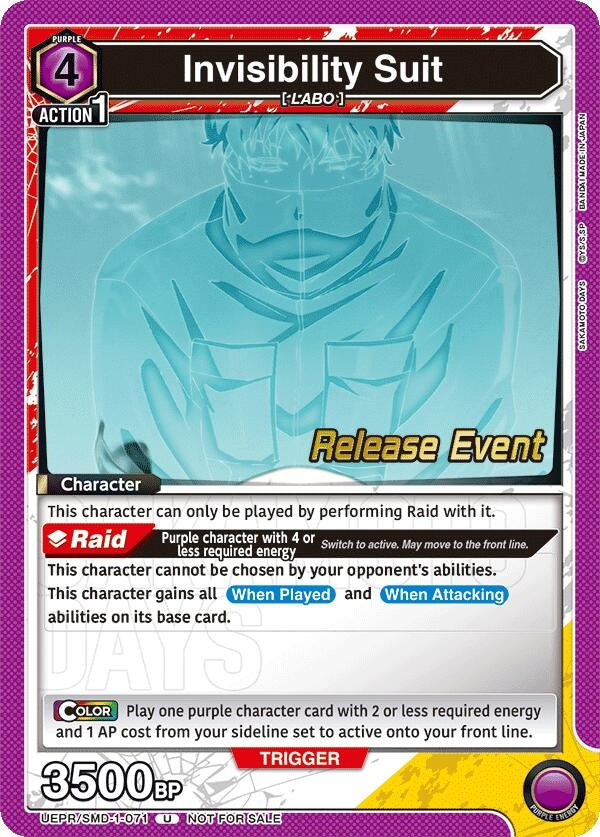 Image for Invisibility Suit (UE19BT_RE) (UE19BT/SMD-1-071) - Union Arena
