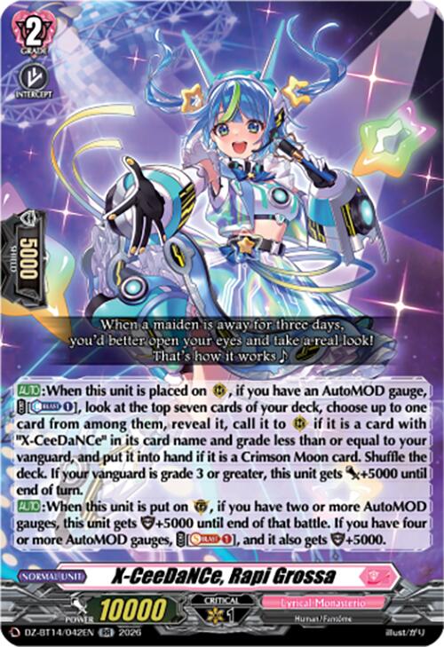 X-CeeDaNCe, Rapi Grossa (DZ-BT14/042EN) [Envoys of the Crimson Moon]