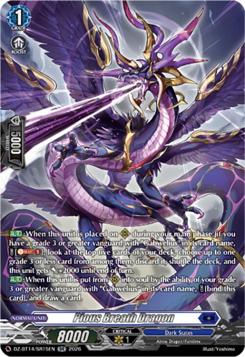 Pious Breath Dragon (DZ-BT14/SR15EN) [Envoys of the Crimson Moon]