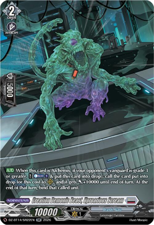 Creation Demonic Beast, Uproarious Scream (DZ-BT14/SR22EN) [Envoys of the Crimson Moon]