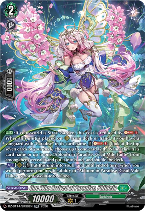 One Who Arrived at Paradise, Phildeia (DZ-BT14/SR38EN) [Envoys of the Crimson Moon]