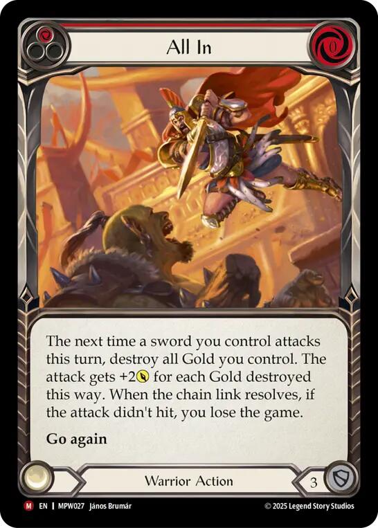 All In (Red) [MPW027] (Mastery Pack Warrior)  Rainbow Foil