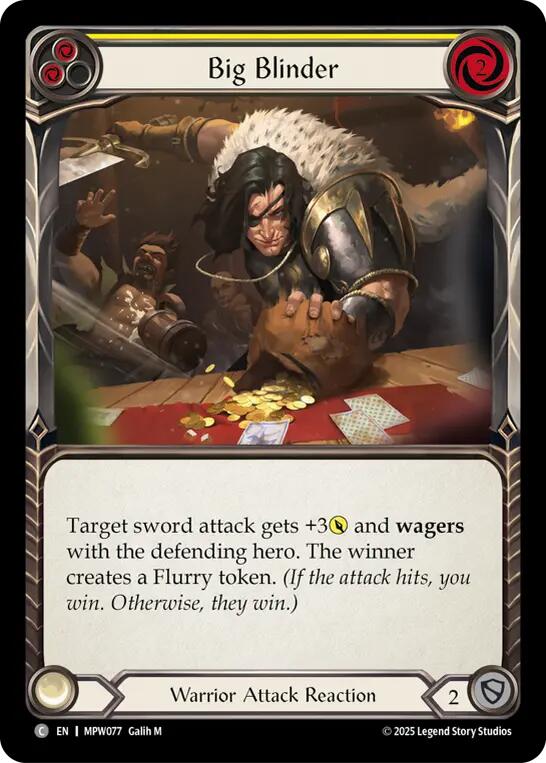 Big Blinder (Yellow) [MPW077] (Mastery Pack Warrior)  Rainbow Foil