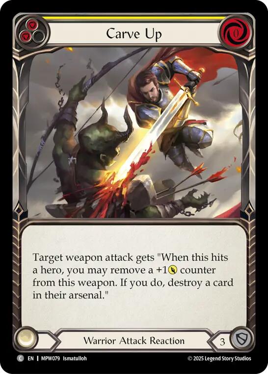 Carve Up (Yellow) [MPW079] (Mastery Pack Warrior)  Rainbow Foil