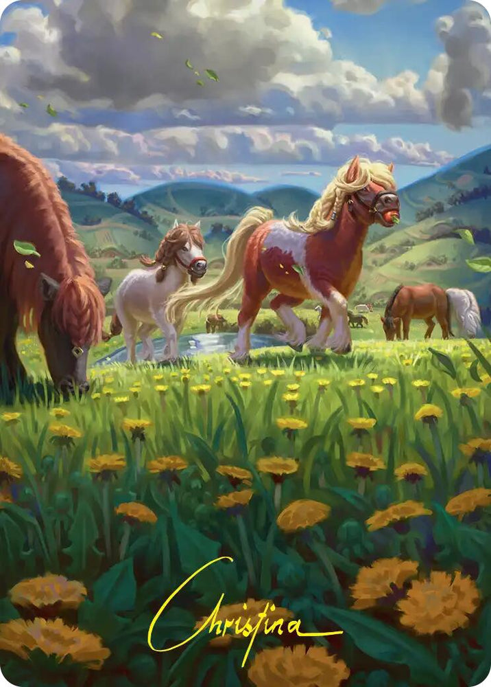 Troop of Ponies Art Card (Gold-Stamped Signature) [The Hobbit Art Series]