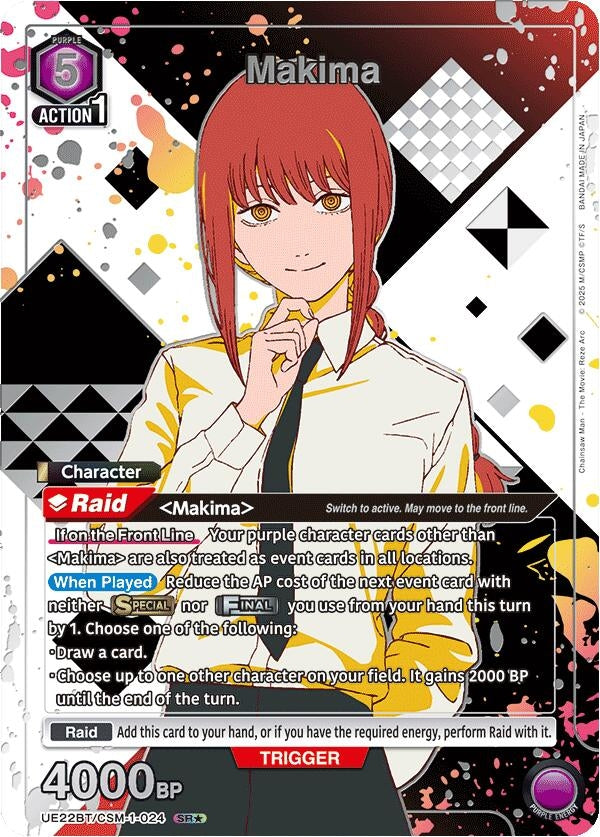 Image for Makima (024) (SR*) (Box Topper Silver Foil) (UE22BT) (UE22BT/CSM-1-024) - Union Arena