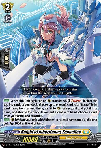 Knight of Inheritance, Emmeline (D-PR/1127EN) [D Promo Cards]