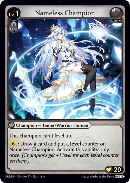 Nameless Champion (Tamer/Warrior) (1) [.asphodel/paradise Draft Pack]