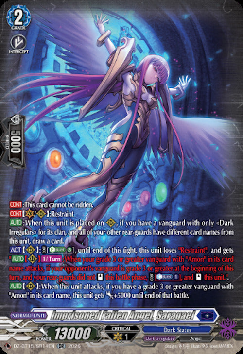 Imprisoned Fallen Angel, Saraqael (DZ-BT15/SR14EN) [Strike of Illusionary Shadows]