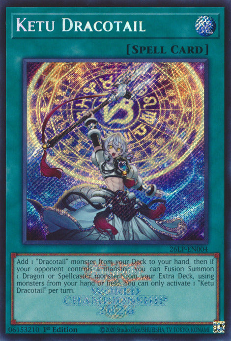 Ketu Dracotail (Emblazoned Secret Rare) [26LP-EN004] Secret Rare