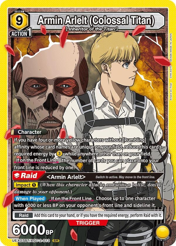 Image for Armin Arlelt (Colossal Titan) (013) (UEX07BT) (UEX07BT/AOT-2-013) - Union Arena