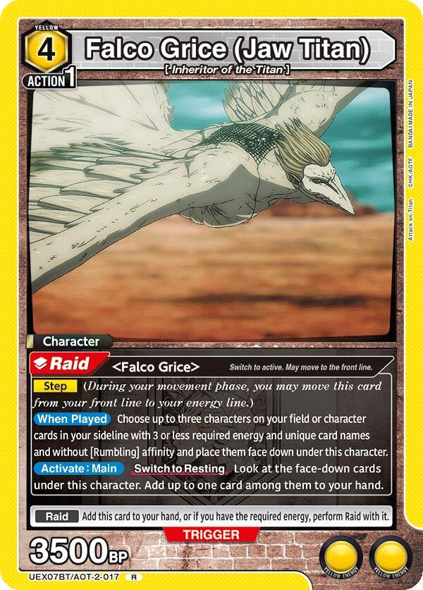 Image for Falco Grice (Jaw Titan) (UEX07BT) (UEX07BT/AOT-2-017) - Union Arena