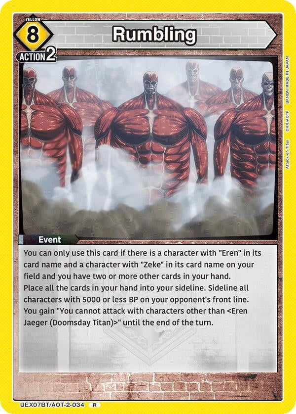 Image for Rumbling (UEX07BT) (UEX07BT/AOT-2-034) - Union Arena