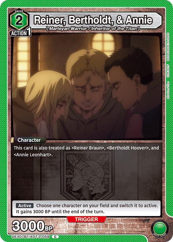 Image for Reiner, Bertholdt, & Annie (UEX07BT) (UEX07BT/AOT-2-059) - Union Arena