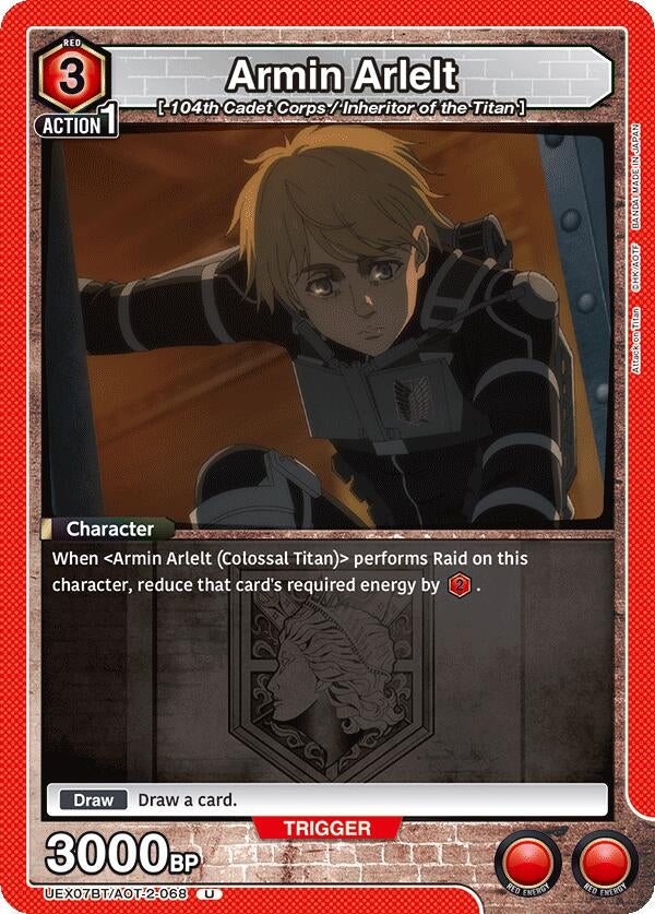 Image for Armin Arlelt (068) (UEX07BT) (UEX07BT/AOT-2-068) - Union Arena
