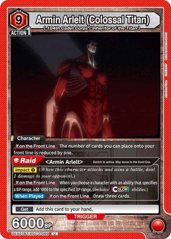 Image for Armin Arlelt (Colossal Titan) (069) (UEX07BT) (UEX07BT/AOT-2-069) - Union Arena