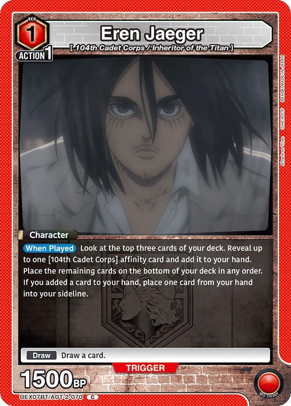 Image for Eren Jaeger (070) (UEX07BT) (UEX07BT/AOT-2-070) - Union Arena