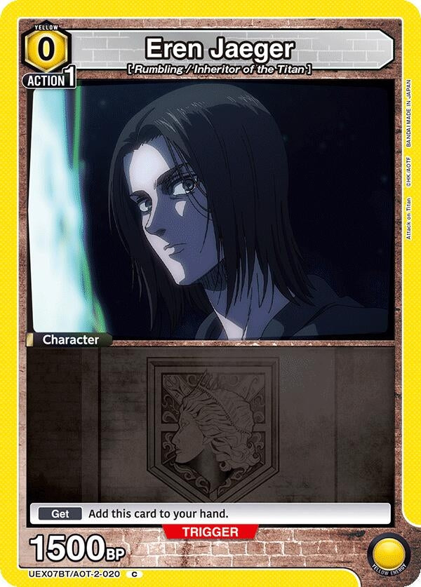 Image for Eren Jaeger (020) (Box Topper Foil) (UEX07BT) (UEX07BT/AOT-2-020) - Union Arena