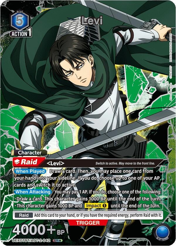 Image for Levi (042) (Box Topper Silver Foil) (UEX07BT) (UEX07BT/AOT-2-042) - Union Arena