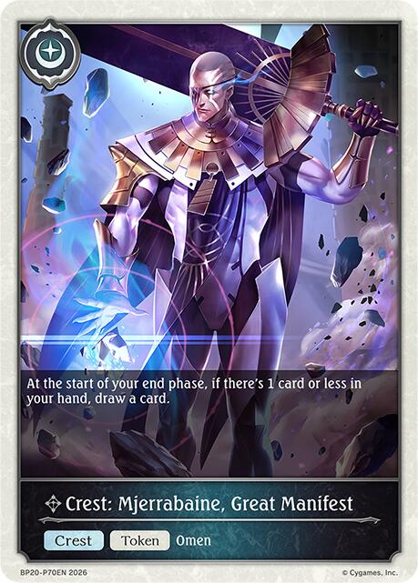 Crest: Mjerrabaine, Great Manifest - P70EN (Foil) (BP20-P70EN) [Omens and Heirs]