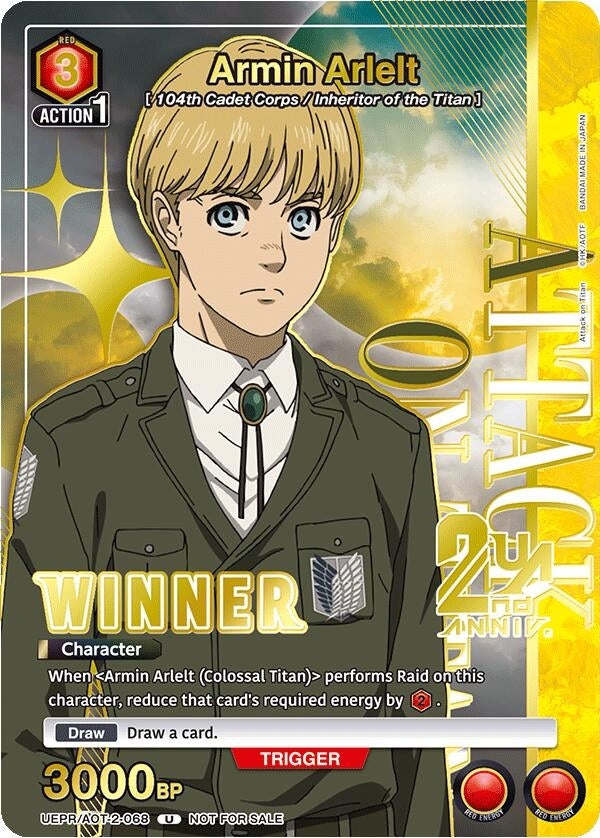 Image for Armin Arlelt (068) (Winner) (UEPR) (UEPR/AOT-2-068) - Union Arena