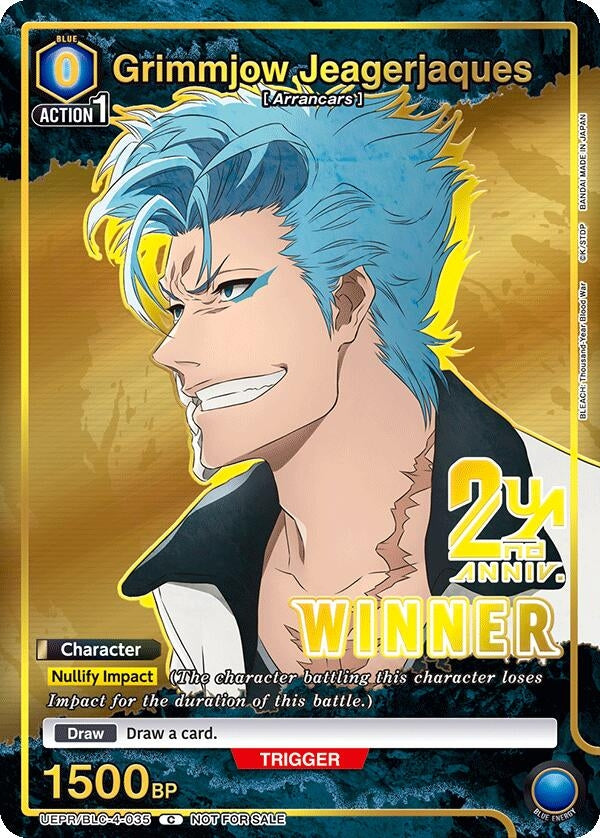 Image for Grimmjow Jeagerjaques (035) (Winner) (UEPR) (UEPR/BLC-4-035) - Union Arena