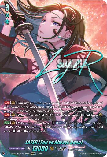 LAYER [You've Always Been] (DZ-TBP01/GBPR+31EN) [BanG Dream! Girls Band Party!]