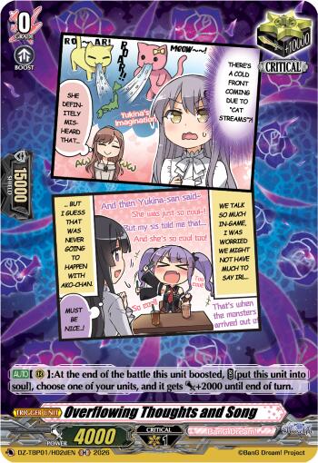 Overflowing Thoughts and Song (D) (Holo Rare) (DZ-TBP01/H02dEN) [BanG Dream! Girls Band Party!]