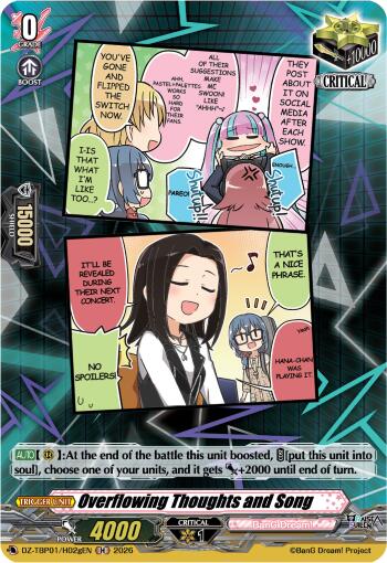 Overflowing Thoughts and Song (G) (Holo Rare) (DZ-TBP01/H02gEN) [BanG Dream! Girls Band Party!]