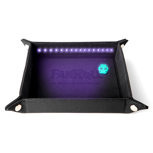 Fanroll Shadow Light Dice Tray w/ Blacklight and Blacklight Reactive D20