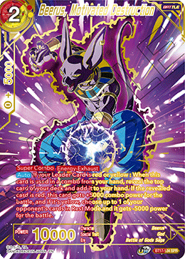 Beerus, Motivated Destruction (SPR) (BT17-134) [Ultimate Squad]