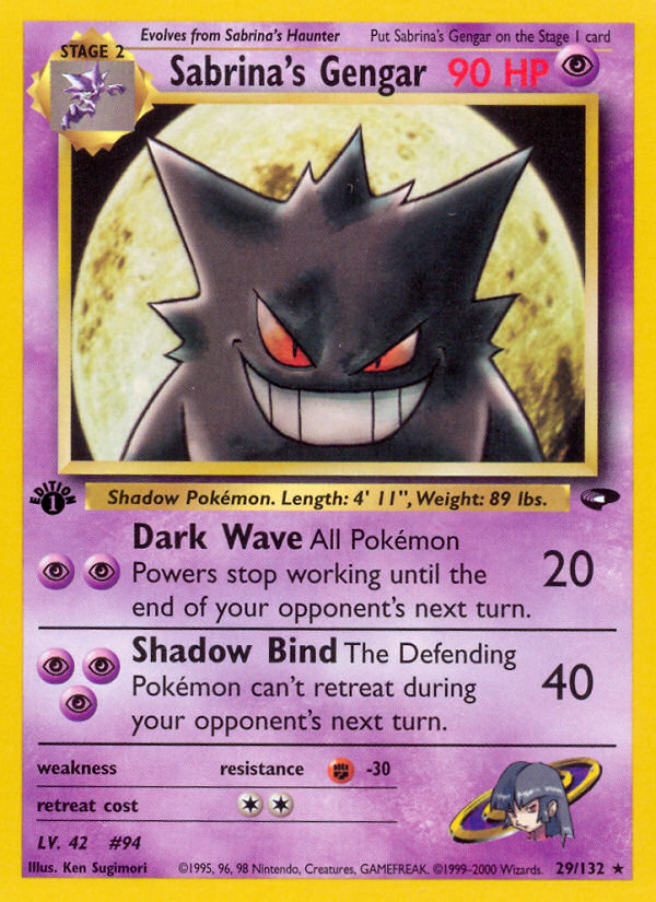 sabrina's gengar pokemon card 1999 Gym 2 Japanese Holo Rare #94 PSA Authenticated 8 has haunted collectors since its debut in the original 151 2000 Pokemon Gym Heroes Sabrina's